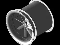 SCA630 8 blade 11kW motor Axial Fan c/w Separate bell mouth