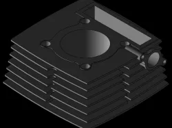 single piston engine block