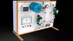 Training stand - gas boiler room. Education! Finger up and download!!!!