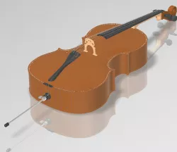 A full size (755mm) cello assembly