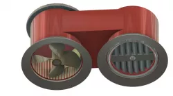 Bowthruster for shallow draft vessels