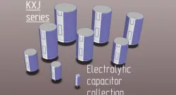 Capacitor collection (electrolytic KXJ-series, vertical mount)