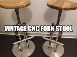 CNC "Tange Struts" FORK STOOL - GB DESIGN