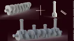 CRANK SHAFT "cams"+"connecting rod"