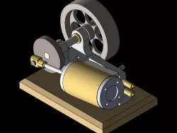 Cylinder Oscillating Steam Engine