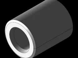 Cylindrical spacers pass through not threaded 2.2 x 4 mm