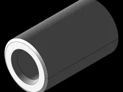 Cylindrical spacers pass through not threaded 3.2 x 6 mm