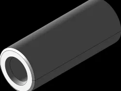 Cylindrical spacers pass through not threaded 5.3 x 10 mm