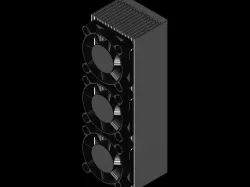 Dissipador de calor com coolers 40x40