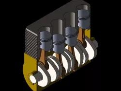 Engine assembly in-line