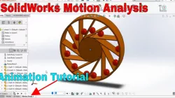 Gravity Wheel Motion Analysis SolidWorks Practice