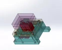 L angle cutting sheet metal die