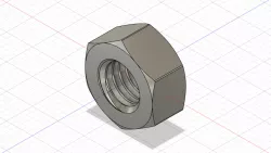 M8 hex nut (high level of detail)