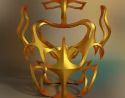 Octahedron derived emergent organic shape 03