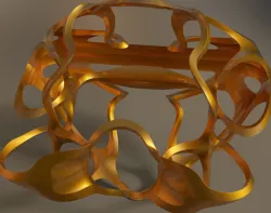 Octahedron derived emergent organic shape 05