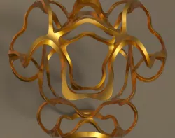 Octahedron derived emergent organic shape 07