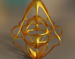 Octahedron derived emergent organic shape 08