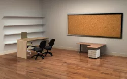 Office desk setup