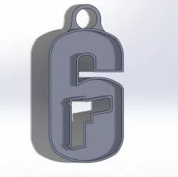 Rainbow Six Siege Logo Keychain