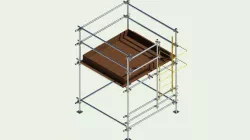 Scaffolding with pipe and clamp 3x2x2M