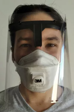 Simple face shield headband
