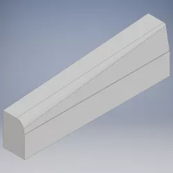Slanted road curb R-side