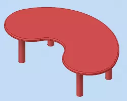 smart half round table
