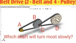 SolidWorks Tutorial - Belt Drive (2 belt 4 pulley)