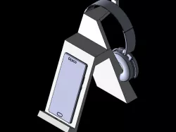 Support/Stand for headphones and phone