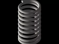 SW Configurable 3D Printer Extruder Spring, 8mm OD, .035"Wire