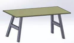 Table, mesa en tubería metalica