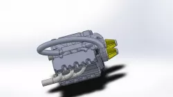 the assembly of the car engine