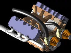 V6 Engine Assembly-Solidworks