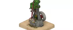 Vertical Steam Engine with Reverse Gear