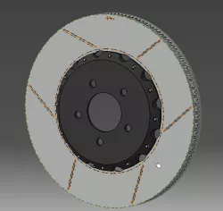 Wilwood Brake Rotor Assy Corvette C7 GT72 Front Left---SpaceClaim Model