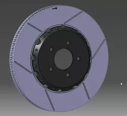 Wilwood Brake Rotor Assy Corvette C7 GT72 Front Right---SpaceClaim Model