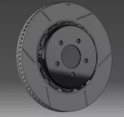 Wilwood Brake Rotor Assy Corvette C7 GT72 REAR-RH---SpaceClaim Model