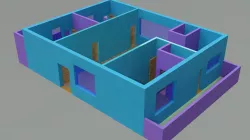 3D HOUSE PLAN IN AUTOCAD