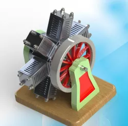 6 Cylinder radial engine