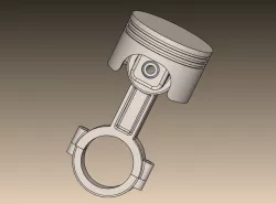A Realistic Piston of a V6 engine