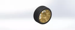 Car alloy wheel and tyre assembly