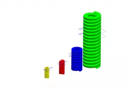Compression spring with rectangular section ISO 10243