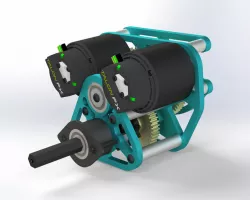 Custom flipped FRC gearbox "Blitz"