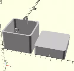 Edge rounded box with screw holes