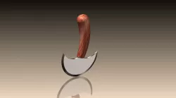 Half moon knife for leather cutting / Faca meia lua para corte de couro