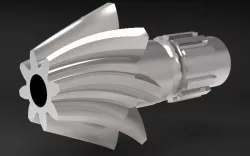 Helical bevel gear