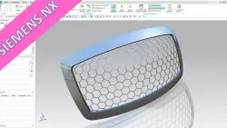 Hexagon Grill - Catia, NX, Inventor, Autocad, Onshape, SolidWorks, SolidEdge, Fusion 360