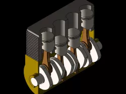 Inline 4 stoke engine concept