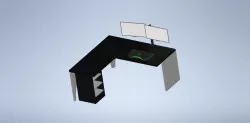 L shaped custom table