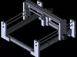 Laser engraver - using timing belt as gear rack